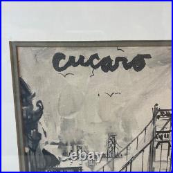Pascal Cucaro Watercolor Etching Print scene of San Francisco California