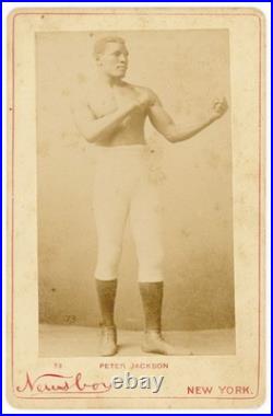 Peter Jackson Black Boxer Australian Boxing Hall Of Fame Newsboy Cabinet Photo