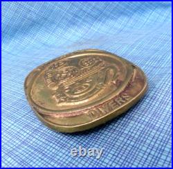 Podesta Divers Belt Buckle Ocean Cast Brass San Francisco California Vtg. QRT892