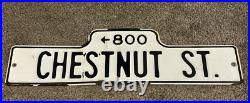 Porcelain EMBOSSED Sign CHESNUT STREET SAN FRANCISCO California MARINA DISTRICT