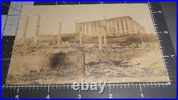 RARE 1900's SAN FRANCISCO CA FIRE FAIRMOUNT HOTEL NOB HILL Vintage RPPC PHOTO