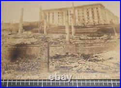 RARE 1900's SAN FRANCISCO CA FIRE FAIRMOUNT HOTEL NOB HILL Vintage RPPC PHOTO