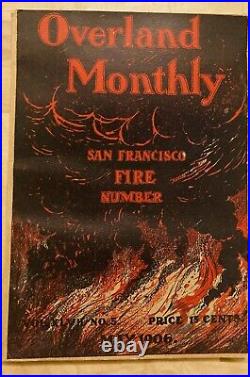 RARE 1906 PRINT Overland Monthly San Francisco Fire California Illustrated