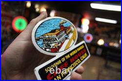 RARE 1950s CLIFF HOUSE SAN FRANCISCO CALIFORNIA STAMPED PAINTED METAL SIGN BOAT