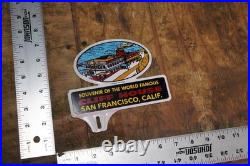 RARE 1950s CLIFF HOUSE SAN FRANCISCO CALIFORNIA STAMPED PAINTED METAL SIGN BOAT