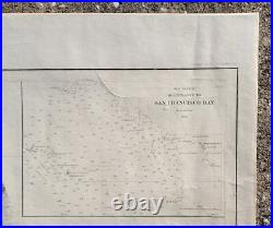 RARE Antique Chart/Map Entrance To SAN FRANCISCO BAY California 1859 A. D. BACHE