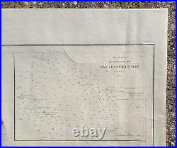 RARE Antique Chart/Map Entrance To SAN FRANCISCO BAY California 1859 A. D. BACHE