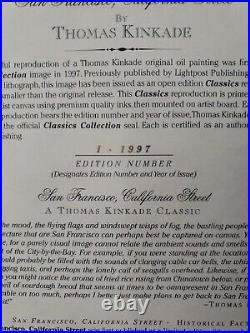 RARE FIRST EDITION Thomas Kinkade San Francisco A View Down California Street