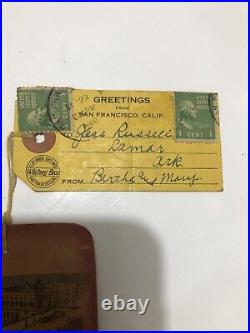 RARE San Francisco CLIFF HOUSE And SEAL ROCKS SUITCASE/BAG Leather Tag Sept 1940 RARE San Francisco CLIFF HOUSE And SEAL ROCKS SUITCASE/BAG Leather Tag Sept 1940