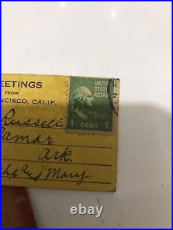 RARE San Francisco CLIFF HOUSE And SEAL ROCKS SUITCASE/BAG Leather Tag Sept 1940 RARE San Francisco CLIFF HOUSE And SEAL ROCKS SUITCASE/BAG Leather Tag Sept 1940
