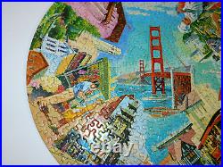 RARE Vintage 1965 Springbok SAN FRANCISCO California COMPLETE Round Puzzle C921