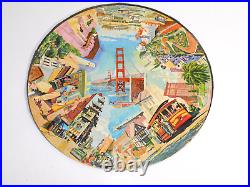 RARE Vintage 1965 Springbok SAN FRANCISCO California COMPLETE Round Puzzle C921