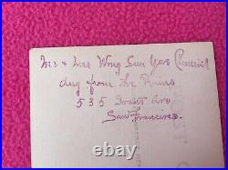 RPPC CHINATOWN real photo POSTCARD san francisco ROSS ALLY police 1912 dug ruins