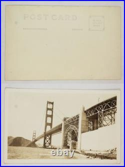 RPPC c. 1936 GOLDEN GATE BRIDGE Under Construction SAN FRANCISCO CA Cable Anchor
