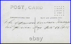 RPPC of Japanese Cruiser Kasagi by Alcatraz Island in San Francisco Bay 1910