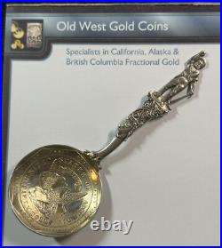 Rare 1852 $50 Humbert California Gold Spoon, San Francisco Calif Assay Office