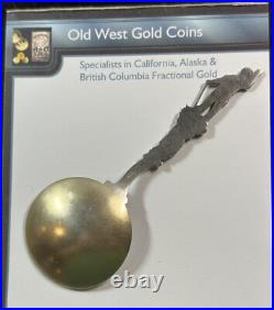 Rare 1852 $50 Humbert California Gold Spoon, San Francisco Calif Assay Office