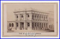 Rare 1860s CDV Photo of the Bank of California Building San Francisco CA