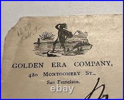 Rare 1887 Carson City Nevada Golden Era Company Cover Sent From San Francisco Ca