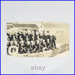 Rare 1922 Photo USS Yarborough DD-314 Warship Battleship Crew & Ship Pet Dog Rare 1922 Photo USS Yarborough DD-314 Warship Battleship Crew & Ship Pet Dog