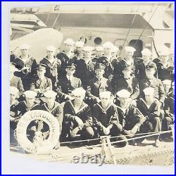 Rare 1922 Photo USS Yarborough DD-314 Warship Battleship Crew & Ship Pet Dog Rare 1922 Photo USS Yarborough DD-314 Warship Battleship Crew & Ship Pet Dog