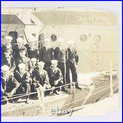 Rare 1922 Photo USS Yarborough DD-314 Warship Battleship Crew & Ship Pet Dog Rare 1922 Photo USS Yarborough DD-314 Warship Battleship Crew & Ship Pet Dog