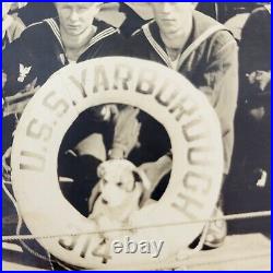 Rare 1922 Photo USS Yarborough DD-314 Warship Battleship Crew & Ship Pet Dog Rare 1922 Photo USS Yarborough DD-314 Warship Battleship Crew & Ship Pet Dog