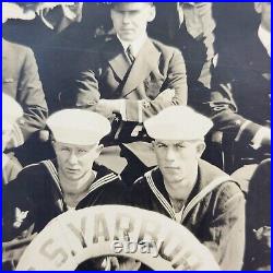 Rare 1922 Photo USS Yarborough DD-314 Warship Battleship Crew & Ship Pet Dog Rare 1922 Photo USS Yarborough DD-314 Warship Battleship Crew & Ship Pet Dog