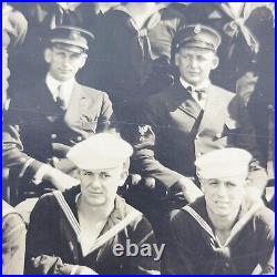 Rare 1922 Photo USS Yarborough DD-314 Warship Battleship Crew & Ship Pet Dog