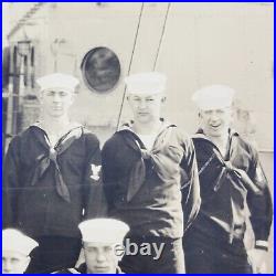 Rare 1922 Photo USS Yarborough DD-314 Warship Battleship Crew & Ship Pet Dog Rare 1922 Photo USS Yarborough DD-314 Warship Battleship Crew & Ship Pet Dog
