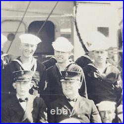 Rare 1922 Photo USS Yarborough DD-314 Warship Battleship Crew & Ship Pet Dog Rare 1922 Photo USS Yarborough DD-314 Warship Battleship Crew & Ship Pet Dog