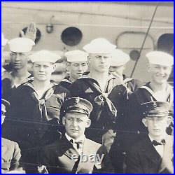 Rare 1922 Photo USS Yarborough DD-314 Warship Battleship Crew & Ship Pet Dog Rare 1922 Photo USS Yarborough DD-314 Warship Battleship Crew & Ship Pet Dog