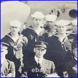 Rare 1922 Photo USS Yarborough DD-314 Warship Battleship Crew & Ship Pet Dog Rare 1922 Photo USS Yarborough DD-314 Warship Battleship Crew & Ship Pet Dog