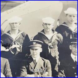 Rare 1922 Photo USS Yarborough DD-314 Warship Battleship Crew & Ship Pet Dog Rare 1922 Photo USS Yarborough DD-314 Warship Battleship Crew & Ship Pet Dog
