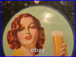 Rare 1930s Antique ACME Beer Cardboard Fan Beer Sign San Francisco, California