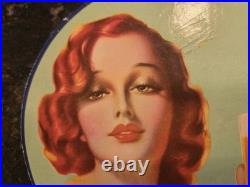 Rare 1930s Antique ACME Beer Cardboard Fan Beer Sign San Francisco, California