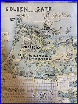Rare Antique Map Of San Francisco By Harrison Godwin 1927