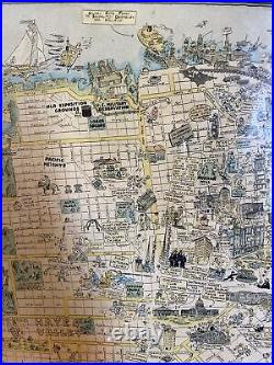 Rare Antique Map Of San Francisco By Harrison Godwin 1927