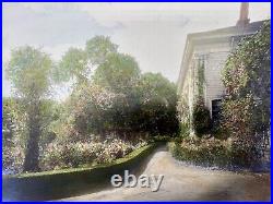 Rare Hand Colored Frank Davey Architectural Photograph Palo Alto California Area Rare Hand Colored Frank Davey Architectural Photograph Palo Alto California Area
