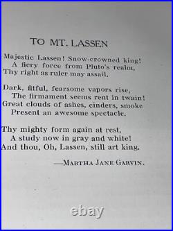 Rare Signed 1922 THE KINGSHIP OF MT. LASSEN Colbern, Mrs. Frederick H. Volcano
