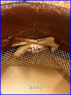 Rare Vintage Lundstrom of San Francisco California Straw Boater Hat Mens 7 1/4