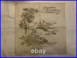 Rare Vintage Makoto Hagiwara Japanese tea garden napkin 1900-1925