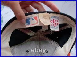 Rare Vintage San Francisco Giants Hat Boys Medium Black Orange Brim Wool 1950s