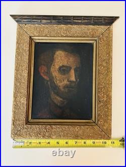 Richard Hackett Self Portrait Oil 1954 San Francisco Nevada City California