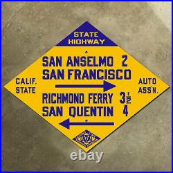 Richmond Ferry California CSAA San Francisco road sign auto club AAA highway