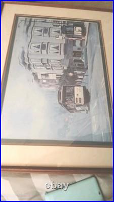 Robert Kent San Francisco Cable Car in Fog Buena Vista Cafe Art Print Framed
