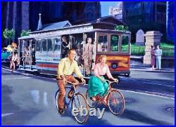 SAN FRANCISCO Bogart BaCall California Street Cable Car Bicycle Herb Caen Vancas