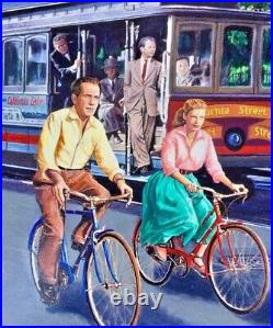 SAN FRANCISCO Bogart BaCall California Street Cable Car Bicycle Herb Caen Vancas