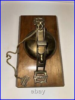 SAN FRANCISCO CABLE CAR Conductor Bell Mounted on Wood