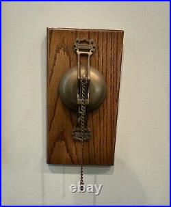 SAN FRANCISCO CABLE CAR SFC Solid Brass Conductor Bell Mounted on Oak Wood